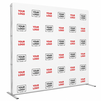 Support de toile de fond personnalisé en tissu tendu imprimé pour stand photo, salon professionnel, mur de mariage