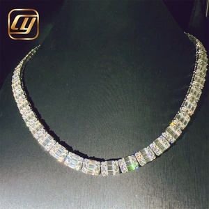 สร้อยคอแบบ Cuban Link เงินแท้ 925 ประดับเพชร Moissanite VVS 8 มม. สไตล์ฮิปฮอป พร้อมใบรับรอง GRA - Product Image 4
