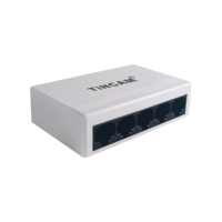 TINCAM 5 Port Ethernet Switch 10/100Mbps Switch Jaringan Tanpa Manajemen Desktop Mini Ethernet Switch dengan Adaptor Daya Eksternal 5V
