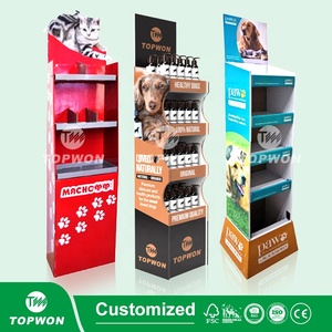 Custom Supermarket Pet Store Display Rack Cardboard Pet <strong>Food</strong> Display Shelf Pet Dog Collar Dog <strong>Food</strong> Cardboard Display <strong>Stand</strong> - Product Image 2