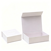 Boîte cadeau à fermeture magnétique orange avec logo personnalisé, boîte en carton rigide à couvercle rabattable pour cosmétiques, parfums