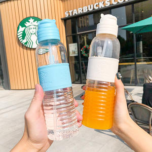 Vaso de Plástico Transparente con Diseño de Mono de Dibujos Animados, con Pajita, Portátil, para Deportes al Aire Libre, Taza para Estudiantes - Product Image 4