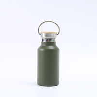 Thermos en acier inoxydable 12oz/350ml avec poignée, logo personnalisé, sans BPA, portable, pour la salle de sport, le bureau, les cadeaux d'affaires, paille 6-12