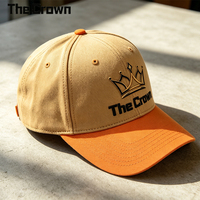 Gorra de Béisbol Unisex con Logotipo Personalizado, al por Mayor, Bordado 3D, 6 Paneles, Dos Tonos en Contraste, Fabricante