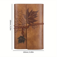 Vintage PU-Leder Hardcover Notizbuch mit Losen Blättern und Individuellem Logo Tragbares Kreatives Tagebuch