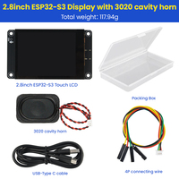 Layar tampilan warna ESP32S3 2.8 inci, speaker eksternal layar sentuh opsional dengan klakson rongga 3020 untuk Xiaozhi Al obrolan suara