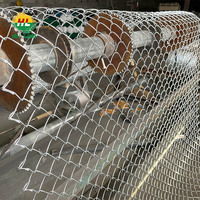 Clôture en treillis soudé galvanisé et revêtu de PVC, forme diamant, anti-cyclone et anti-ouragan, pour terrains de sport, 6FT 8FT