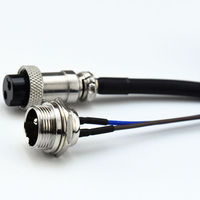 Connecteurs d'aviation personnalisés GX12, 2 prises, 2 conducteurs, 3-7 broches, trou M12 12mm, plaque de verrouillage, cuivre, 120V 60A, IP67