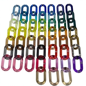 <b>Oversized</b> Resin Craft Colorful Transparent Chain Link <b>Wall</b> Accent Decorative Hanging Modern Handmade Luxury Birthday Wedding - Product Image 1