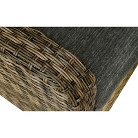 Ensemble de canapé d'angle en rotin moderne, écologique et imperméable avec table basse et banc pour l'ameublement extérieur des parcs et des hôtels