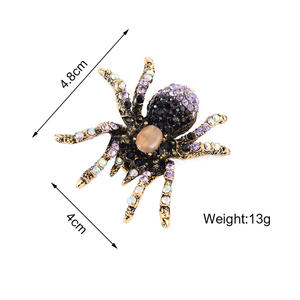 Vintage Cat Eye Spider Broche Coloré Strass Exagéré Insecte <span class=keywords><strong>Pin</strong></span> Rétro Partie & Costume Accessoire - Product Image 3