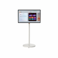 Écran tactile intelligent de 32 pouces sur roulettes pour diffusion en direct, divertissement, bureau, fitness et cours en ligne