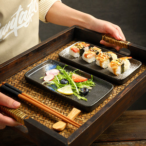 Piatto da Portata Rettangolare in Ceramica di Alta Qualità con Fondo Piatto, Piatto da Sushi in Porcellana, Vassoio Personalizzabile <span class=keywords><strong>per</strong></span> Alimenti, Stoviglie da Ristorante - Product Image 3
