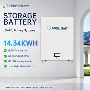 Solara Power 14.34KWh LiFePO4 Storage <b>Battery</b> 48v lifepo4 <b>battery</b> wall <b>mount</b> PowerWall 48v lithium ion <b>battery</b> for solar system - Product Image 3