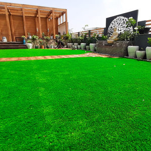 JS usine haute qualité PP PE matériel Sbr Latex vert réaliste tapis de pelouse belle herbe artificielle pour la maison jardin arrière-cour - Product Image 1