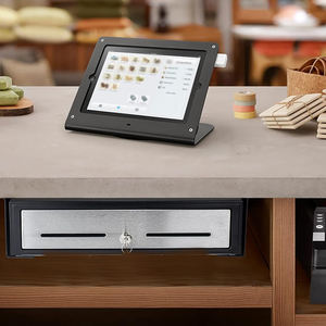 درج النقود الأمامي JH-Mech مع قوس معدني يثبت تحت الطاولة درج تخزين أسود معدني 16 بوصة تحت المكتب - Product Image 6