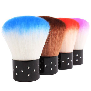 Quick Makeup Fluffy Short Handle Powder <b>Brush</b> Multiple Colors Soft Bristle For Face Application - Product Image 5