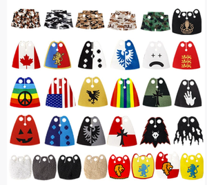 Gretel Thời Trung Cổ lâu đài minifigs phụ kiện khối xây dựng sư tử màu đỏ hiệp sĩ sói lính áo choàng nhựa CAPE cho bé trai - Product Image 5