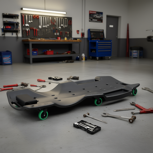 Carrello per Carrozzeria in Plastica HDPE da 48 Pollici con Doppio Vano Portautensili, Poggiatesta Imbottito e Design Ergonomico - Attrezzatura per Riparazione Carrozzeria - Product Image 2