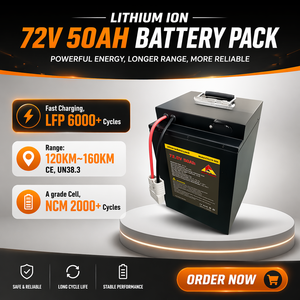 Nieuwe aanwinst 72v 50Ah 60Ah accu pack 72v 40Ah accu's Lithium Ion 48v Lithium accu 2 jaar garantie Hoge kwaliteit - Product Image 1
