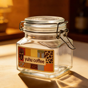 Pot de conservation carré en verre de 200 ml avec couvercle hermétique à clip, récipients alimentaires avec couvercles à <span class=keywords><strong>pince</strong></span>, pot de conservation en verre - Product Image 1