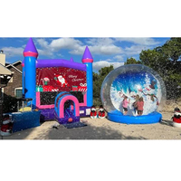 Globe de neige gonflable commercial en PVC de 10 pieds, décorations de fête, de mariage et de Noël, tente igloo transparente géante gonflable