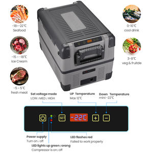 Réfrigérateur-congélateur à compresseur 28L DC 12V/220V avec affichage de la température, en plastique, faible consommation d'énergie, pour camping en plein air, voiture - Product Image 5