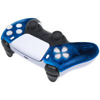 Pour le couvercle du contrôleur PS5-Façade transparente personnalisée en bleu clair, durable et légère