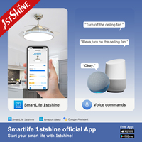 Ventilador de Techo 1stshine Ecológico de Grado Industrial, Personalizable OEM/ODM, Ahorro de Energía, Aspas Retráctiles de Alta Calidad con Luz LED