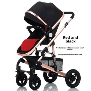 Poussette Bébé en Alliage d'Aluminium Haute Visibilité, Landau, Nacelle, Poussette <span class=keywords><strong>Parapluie</strong></span>, Inclinable et Pliable, Capacité de Charge 15kg, pour 0-6 mois - Product Image 3