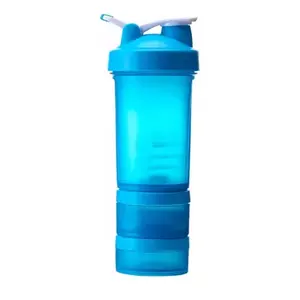 Shaker à protéines vert de 500 ml pour la salle de sport et le fitness avec couvercle et paille, bouteille de sport portable pour l'entraînement et la mise en forme - Product Image 5