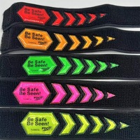 Brassards de sécurité sportifs imprimables à motif flèche réfléchissante élastique haute visibilité pour la sécurité sportive