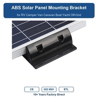 Support de montage de panneau solaire pour camping-car, en plastique ABS, réglable, pour caravane, camping-car, bateau, yacht, hors réseau, 4 pièces par ensemble