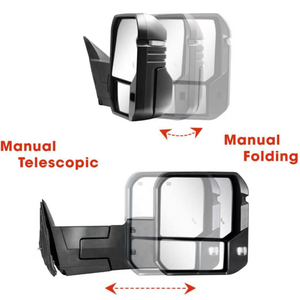 XMAXVISION Nuevo Par de Espejos Laterales Convexos para Remolque para Modelos 2022-2023, Cristal con Calefacción, Función de Señal de Giro y Punto Ciego, Color Negro - Product Image 3