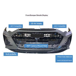 Kit de modification de pare-chocs OLIVER <span class=keywords><strong>Audi</strong></span> A6 C8 avec pare-chocs avant <span class=keywords><strong>RS6</strong></span>, calandre C8S6, pare-chocs arrière, lèvre arrière et embouts d'échappement - Product Image 6