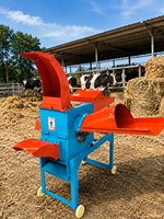Broyeur multifonctionnel de fourrage, pétrisseur de foin et déchiqueteur de paille avec roues, pour aliments secs et humides pour bovins et ovins