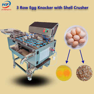 Machines de battement d'oeufs de trois rangées avec Shell écrasant le briseur commercial d'oeufs de dispositifs - Product Image 5