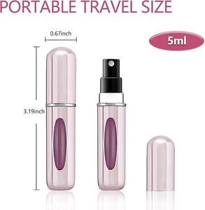 Flacone di Profumo Ricaricabile in Alluminio-Vetro <span class=keywords><strong>da</strong></span> 5ml, Mini Atomizzatore Spray con Finestra Visiva, Dispenser di Fragranze a Prova di Perdite per Mascara - Product Image 5