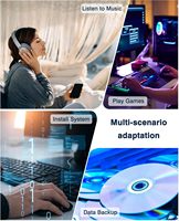 Unidad de Blu-ray Externa Combinada USB 3.0 Tipo-C para PC Portátil, Reproductor de Blu-ray Delgado y Portátil, Grabadora de CD/DVD, Lector de Blu-ray 8 en 1