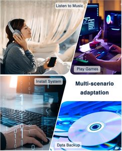 <span class=keywords><strong>Lecteur</strong></span> Combo Blu-ray Externe USB 3.0 Type-C pour PC Portable, <span class=keywords><strong>Lecteur</strong></span> Blu-ray Portable Fin, Graveur CD/<span class=keywords><strong>DVD</strong></span>, <span class=keywords><strong>Lecteur</strong></span> Blu-ray 8-en-1 - Product Image 5