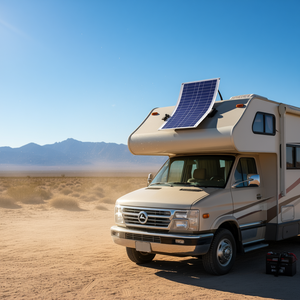 Panneau solaire flexible 12V 25W IP68 étanche avec double chargeur USB pour camping-car, voiture, bateau, utilisation en extérieur - Product Image 2