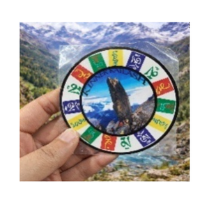 Decorative Kinner Kailash Round <b>Fridge</b> Magnet Colorful Buddhist Mantra Design Traditional Himalayan <b>Travel</b> Souvenir Wholesale - Product Image 4