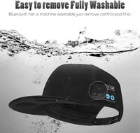 Casquette de baseball réglable avec logo brodé personnalisé, casque audio sans fil, casquette musicale intelligente style streetwear hip-hop pour enfants