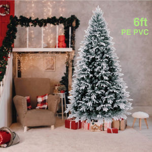 PE + PVC مختلطة الثلج الاصطناعي الأبيض يتدفقون شجرة عيد الميلاد - Product Image 3