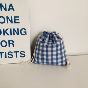 Nouveauté - Pochette de rangement en tissu de lin écologique avec cordon de serrage, plusieurs couleurs, petit sac cadeau - Product Image 2