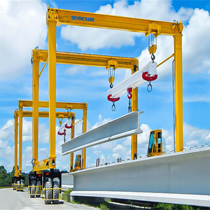 Various Mechanical Equipment 50t Heavy Duty Rtg <b>Crane</b> 22m Container Loading Work with Gearbox Motor Engine Wireless Remote - Product Image 3