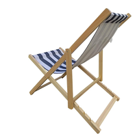 Chaise longue pliable en bois, tissu Oxford 600D, structure en bois, capacité de charge de 120 kg, réglable, meubles de plage et de patio pour l'extérieur