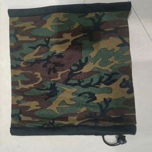 Calentador de cuello térmico de forro polar negro con patrón personalizado, cubre rostro multifuncional de camuflaje, bandana de invierno - Product Image 3