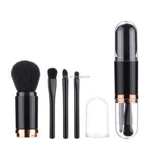 Portable <strong>Princess</strong> Facicl Eye Cosmetic Brushes Single Four in One Eyeshadow Sponges Makeup Brush Set With Tube Case Cap - Product Image 6