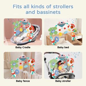 Siège auto musical pour bébé 0-12 <span class=keywords><strong>mois</strong></span> à piles Jouets pour bébés-Activités de voyage pour bébé Mobile pour berceau pour garçon - Product Image 6
